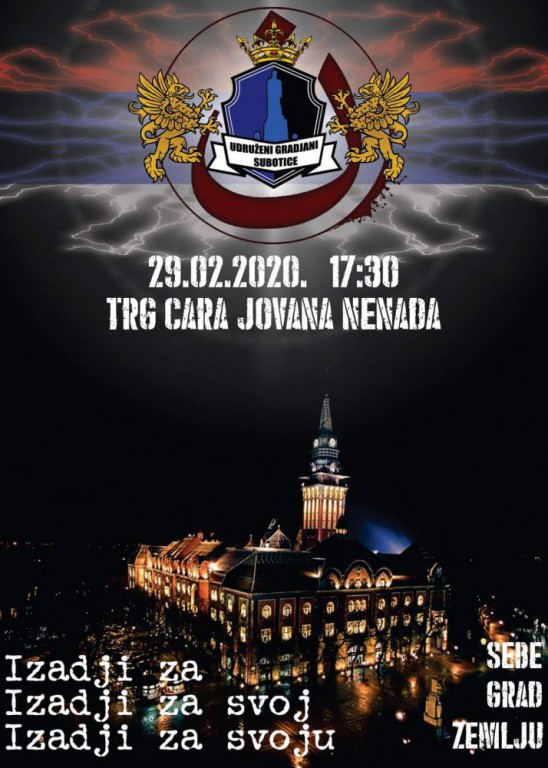 Građanski protest "Za bezbednu Suboticu"