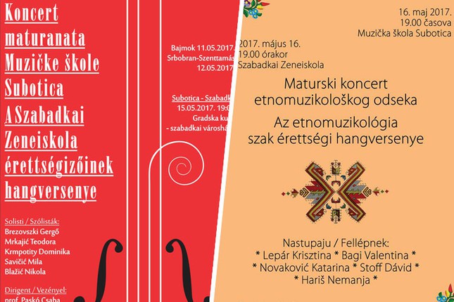 Koncert: Završni koncerti maturanata Muzičke škole
