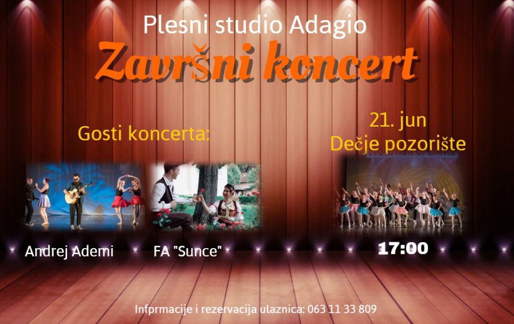 "Završni koncert" plesnog studija Adagio