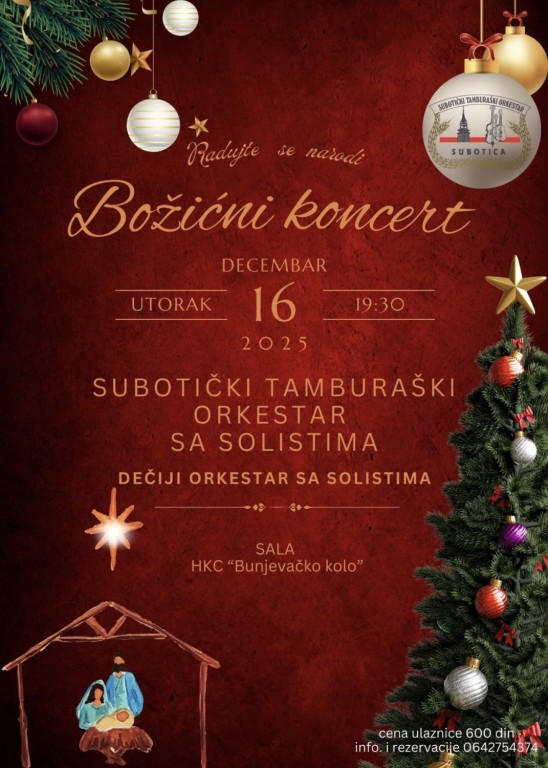 Božićni koncert Subotičkog tamburaškog orkestra