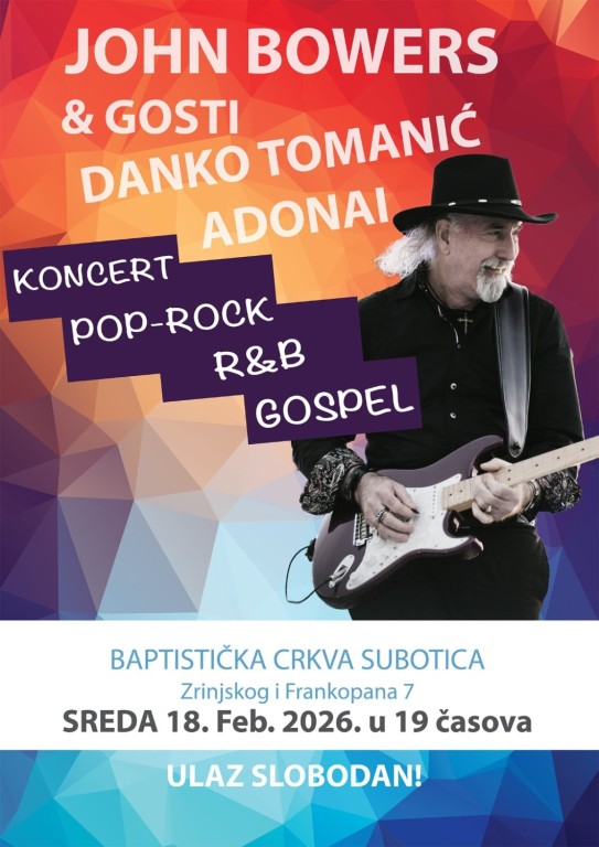 Koncert John Bowers & gosti Danko Tomanić i Adonai