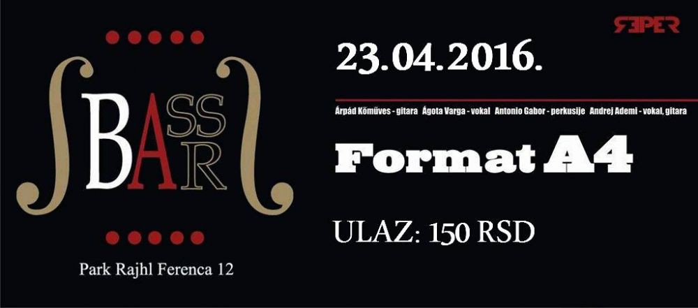 Akustična svirka: Format A4