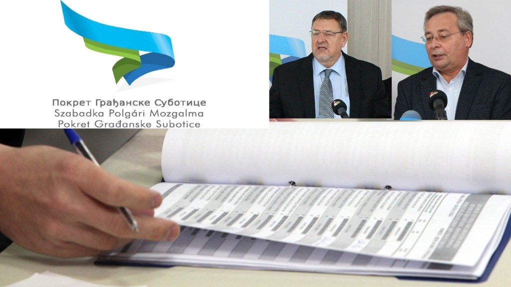 Prikupljanje potpisa podrške za lokalne izbore 2024 - lista "Pokret građanske Subotice"