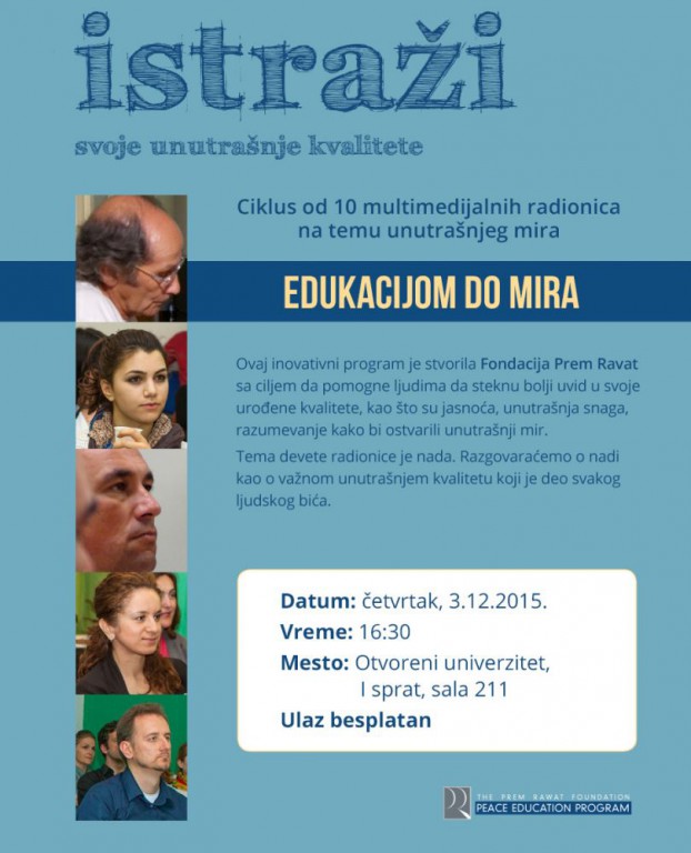 Radionica: Edukacijom do mira
