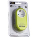 Utikac – uticnica + 2 USB punjac 2.1A zuta