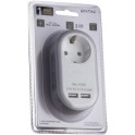 Utikac – uticnica + 2 USB punjac 2.1A bela