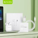 Bavin slušalice AirPods + kabl lightning bela - Bavin-32