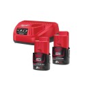 Milwaukee M12 NRG-202 HIGH set 2 baterije i punjač