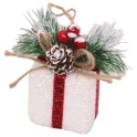 Bozicni ukras za jelku beli paketic
