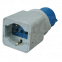Prikljucni adapter CEE/Schuko16A. 250V. IN 2P+E 6h CEE. OU