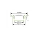 ALUPROFIL ZA LED TRAKE 2M UGRADNI CRNI LL ALP001 R BBLINK