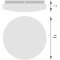 LED PLAFONJERA 18W CW 6500K HLADNO BELA IP44 LEDVANCE