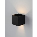 ZIDNA LED LAMPA  2x3W CRNA KVADRAT