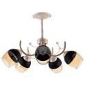 Visilica ADAM 5xE27 bela-platina-crna