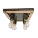 SIMONA Nadgradna lampa 4xE27 230V Metal-Drvo