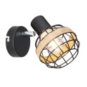 CHARLOTTE-1 Zidna lampa 1xE14 230V Crna sa uzetom