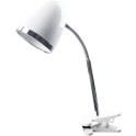 Stona lampa Clip bela E27 15W