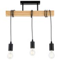 ALOHA-3 Visilica 3xE27 crna-drvo