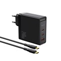 MCDODO CH-2913 SET ZIDNI Punjač 140W PRO, DUAL TIP-C+USB-A + KABL 240W  TIP-C NA C, 2m