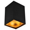 Spot kockasta lampa GU10 crno zlatna