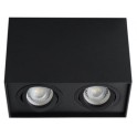 Plafonska lampa kocka dupla okretni GU10 125mm crna IP20