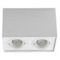 Plafonska lampa kocka dupla okretni GU10 125mm bela IP20