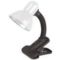 Stona lampa Clip bela E27 60W
