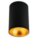 Plafonska lampa valjak GU10 140mm crna-zlatna IP20