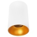 Plafonska lampa valjak GU10 140mm bela-zlatna IP20
