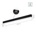 LED VISILICA LUSTER ZA KANCELARIJE 36W NW CRNA SPECTRUM