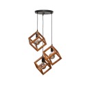 432071-3 OAK Visilica drvena kocka 3xE27 Hrast