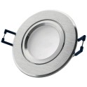 Rozetna GU10 okrugla siva od aluminijuma fiksna ugradna
