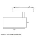 ŠINSKA MAGNETNA SLIM RASVETA SPOT 48V 18W WW BELI LED26 055 BBLINK
