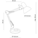 STONA RADNA LAMPA 1XE27 BELA FAMOUS 24881 GLOBO