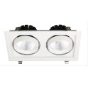 LED downlighter kockasti 2x30W Sein IP20 5600lm WW 3000K 36