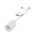 Grlo E27 sa kabelom 17cm i rednom stezaljkom belo