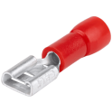 Izol. prikljucna naticna uticnica mesing crvena4.8×0.8mm. 1.
