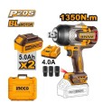 Ingco CIWLI20135E 3/4″ 1350Nm 20V Akumulatorski udarni odvijač, 2×5,0Ah baterija+punjač