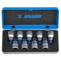 Unior ključevi nasadni sa TX profilom, prihvat 1/2", u metalnoj kutiji 192/12