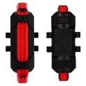 Lampa za bicikle punjiva 2W 50lm plastik crvena IP54