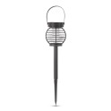 Bastenska lampa solarna plamen efekt IP44 PVC crna PAK-12
