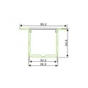 ALUPROFIL ZA LED TRAKE UGRADNI 2m EL-AL017-R