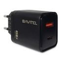 Bavitel punjač 45W Usb A+ Type C crna