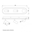 LED PLAFONJERA 18W WW 3000K TOPLO BELA VESTA 479 CRNA BBLINK