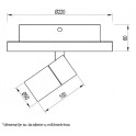 LED PLAFONJERA 12W WW 3000K TOPLO BELA VESTA 477 CRNA BBLINK