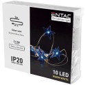 LED 10 Bozicni venac IP20 Plava zvezda WW 1m 2xAA