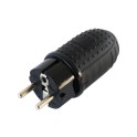 Utikac suko gumeni 16A 250V IP44 crni ravni