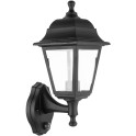 Fenjer zidna lampa Blake-U 1xE27 Crna IP44 PIR 150x300mm