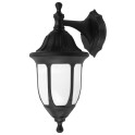 Fenjer zidna lampa Mateo-D 1xE27 crna IP44 166x362mm