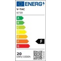 LED REFLEKTOR 20W CW 6500K HLADNO BELA CRNI VTAC